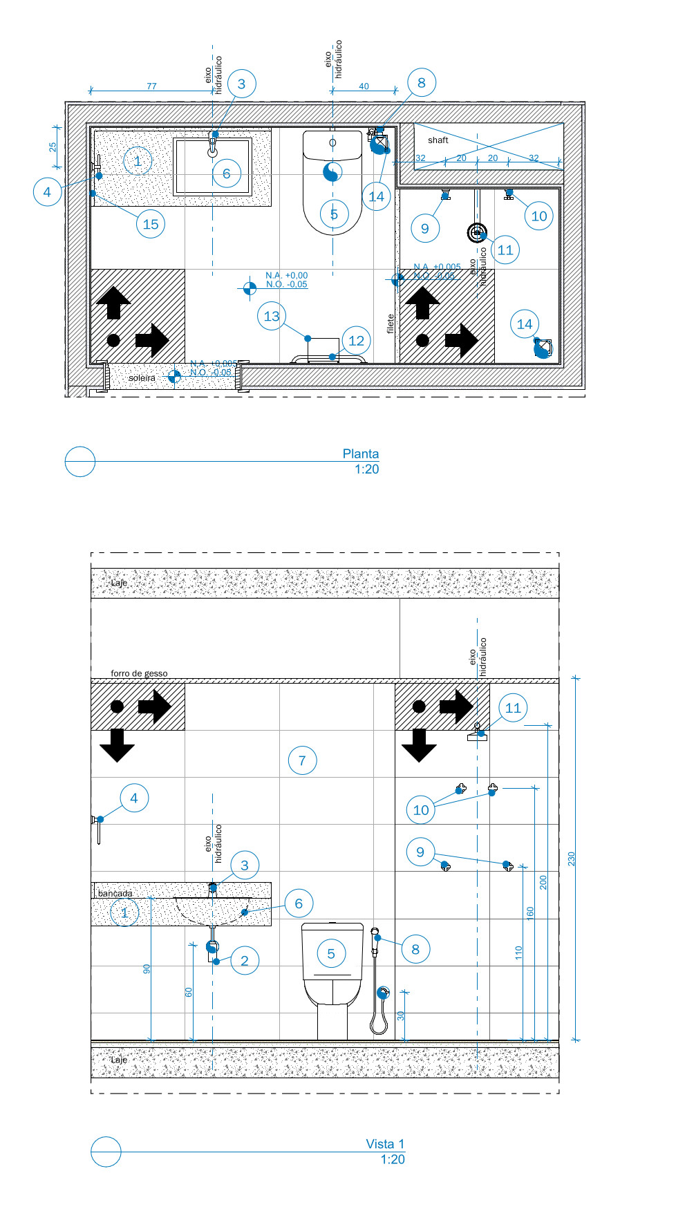 Detalhamento de Banheiro